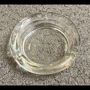Vintage Clear Glass Ashtray 4.25”